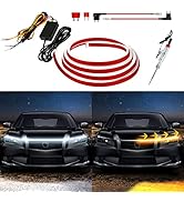 Exterior Car LED Hood Light Strip,Dual Color Dynamic Scan Start Up Hoodbeam Kit,Led Daytime Runni...