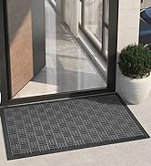 Color G Outdoor Mat Small Door Mat, Heavy Duty Anti-Slip Waterproof Low Profile Rubber Front Door...