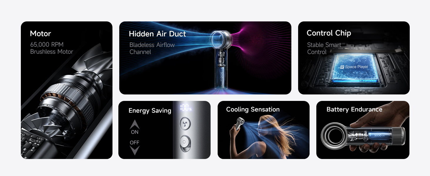 Space Player Bladeless Handheld Fan
