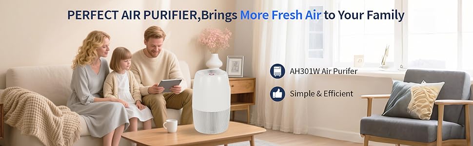 ARM &amp;amp; HAMMER AH301W-1 Air Purifier with Night Light, HEPA Filter