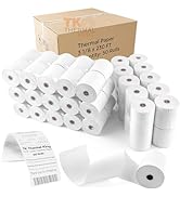 TK Thermal King (50 Rolls) 3 1/8" 230' feet White Thermal Paper Cash Register POS Receipt, Fits A...