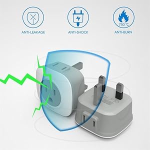 2 IN 1 Type G Travel Plug Adapter