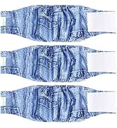 Wegreeco Jeans Washable Dog Diaper Male (Pack of 3) - Washable Male Dog Belly Wrap (Small)