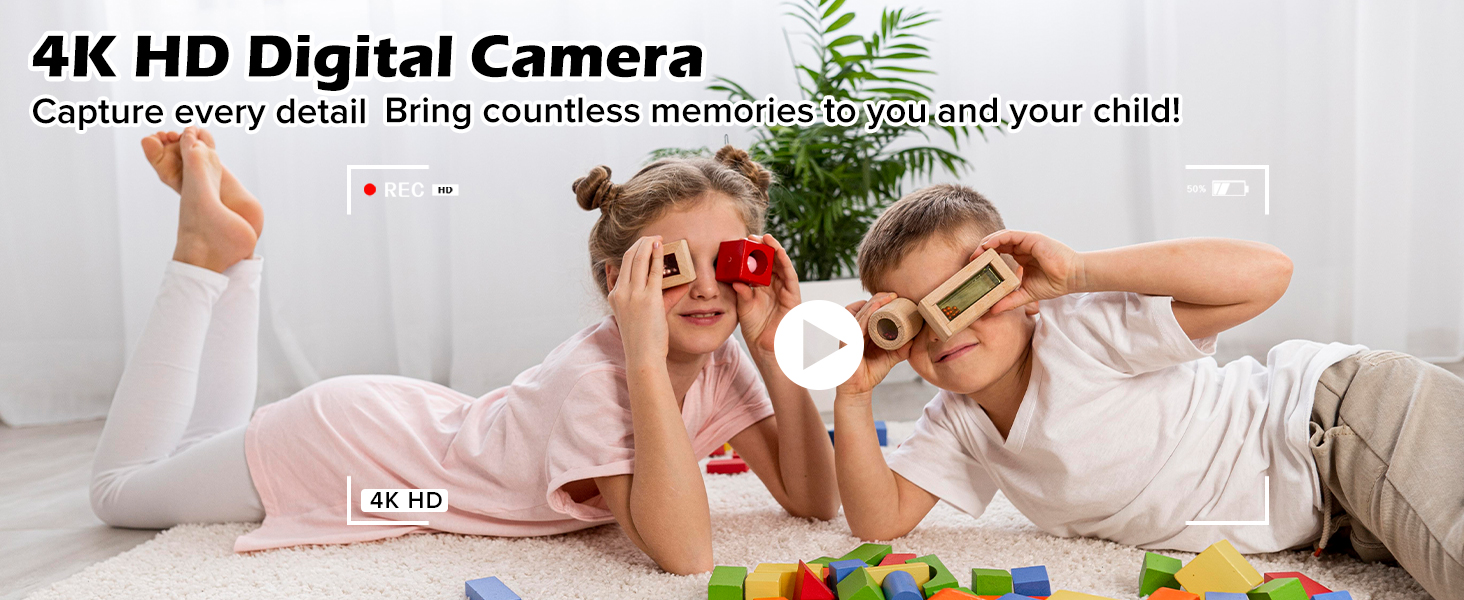 Kalofaye Digital Camera,Autofocus 4K Vlogging Camera