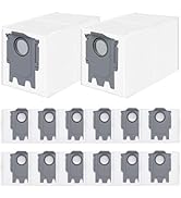 14 Pack Dust Bags Replacement for Roborock QV 35A/Qrevo S5V/QV35S/Saros 10/10R/Z70/Qrevo/Q Revo/S...