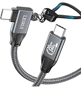 90 Degree USB C Cable High Speed 20Gbps Data Transfer 4K@144Hz/60Hz Video Monitor Cable USB C 3.2...