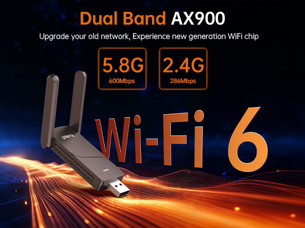 ax900 bluetooth wifi 6 adapter wifi dongle dual band wireless network adapter for desktop laptop pc