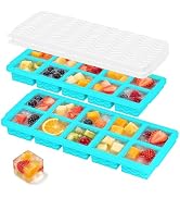 Doasuwish Ice Cube Trays for Freezer with Lids, 2-Tbsp 10-Cube Square Ice Trays, Dishwasher Safe,...