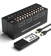 8 Port RCA to HDMI AV to HDMI Converter 1080P/720P 8 Way RCA Composite CVBS AV Switch to HDMI Con...