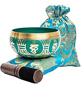 Tibetan Singing Bowl Set with Bag- Easy To Play - Authentic Handcrafted Mindfulness Meditation Ho...