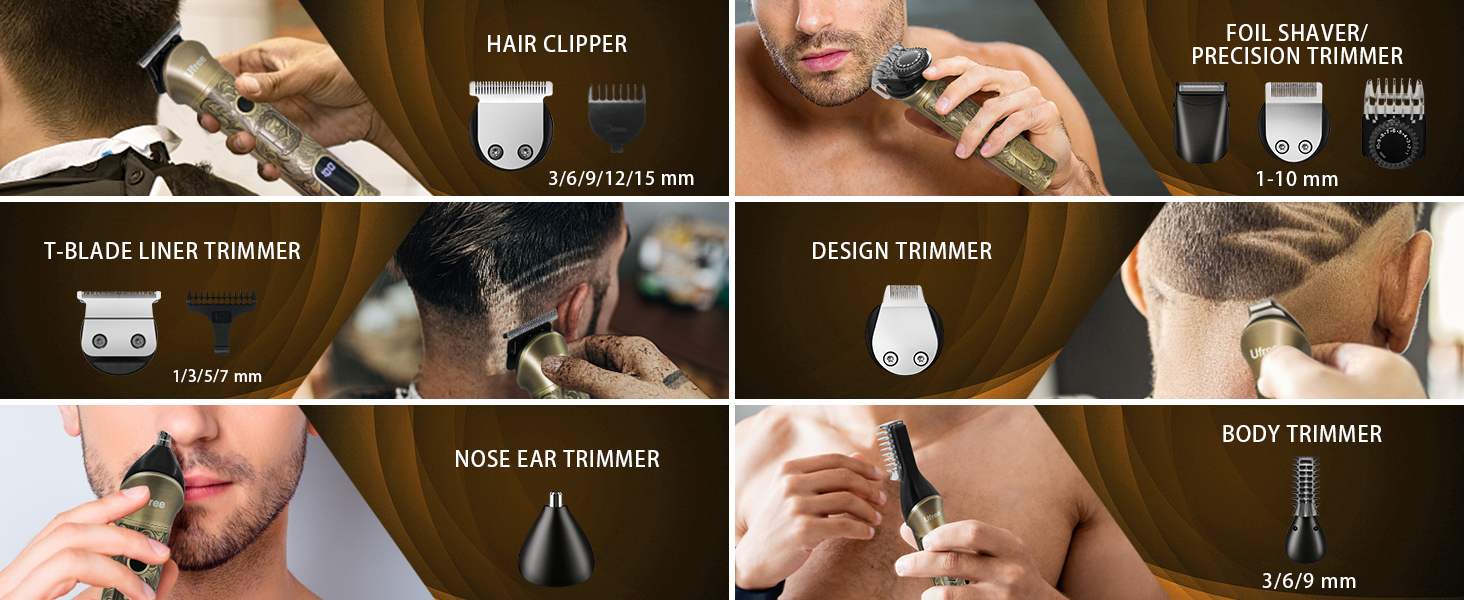 7-in-1 hair clipper hair trimmer foil shaver electric razor body nose 