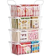 SUNALLY Freezer Organizer Bins, 4 Pack Chest Freezer Organizer Stackable for 5-7 Cu.FT Deep Freez...
