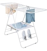 Honey-Can-Do Heavy-Duty Foldable Laundry Drying Rack – Portable Shoes &amp; Clothes Rack for Indoor &amp;...