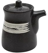 MDEOOSKY Ceramic Seasoning Bottle, Japanese Style Earthenware Ceramic Oil Dispenser, Olive Oil Di...