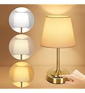 OUTON Cordless Rechargeable Table Lamp – 3 Color Temperatures, Battery Display, Touch Dimmable LE...