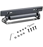 MOXRUQ 1 PC Adjustable Car Flip Up License Plate Bracket, Stainless Steels Front License Plate Mo...