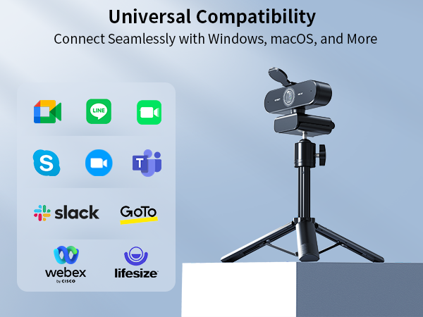 Unmatched Compatibility EMEET NOVA 4K Webcam with Tripod