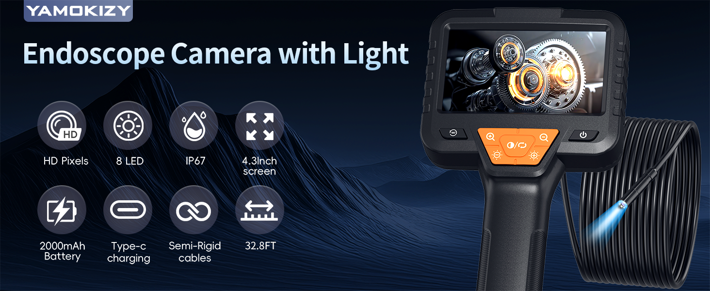 borescope camera with light