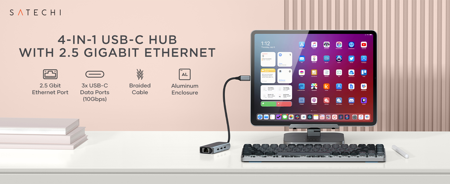 4-in-1 USB-C Hub with 2.5 Gigabit Ethernet