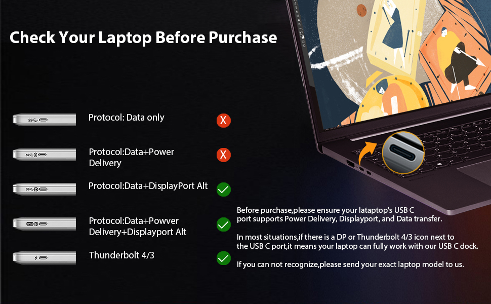 laptop docking station dual monitor