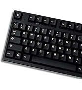 Black WOB Keycaps Doubleshot Cherry Profile 121 Keys Custom Minimalist Keycaps Set for 60% 65% 70...
