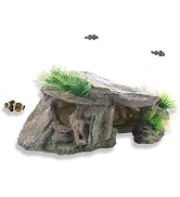 Paoleju Rock Aquarium Decorations Cave | Resin Fish Tank Decorations Cave | Fish Sleep Rest House...