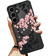 OOK Case Fit for Samsung Galaxy S25 6.2 Inch (Compatible with MagSafe) Pink Floral Flowers Design...