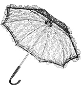 TOYANDONA Black Umbrella Parasol Vintage Wedding Bridal Umbrella for Decoration Photo Lady Costum...