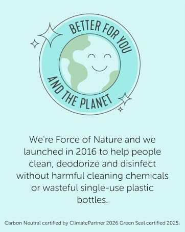 Safer cleaning without harmful chemicals or plastic waste.