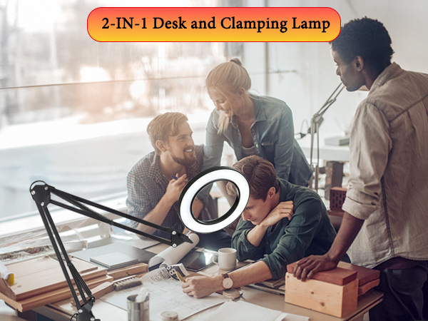 2-IN-1 Desk and Claming Lamp