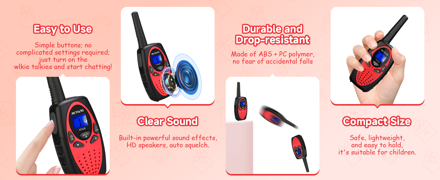 mini walkie talkie for kids long range outside toys for kids ages 8-12