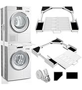 Kiss Core Washer Dryer Stacking Kit, Universal Washer Dryer Stacking Kit with Pull-Out Sliding Pl...