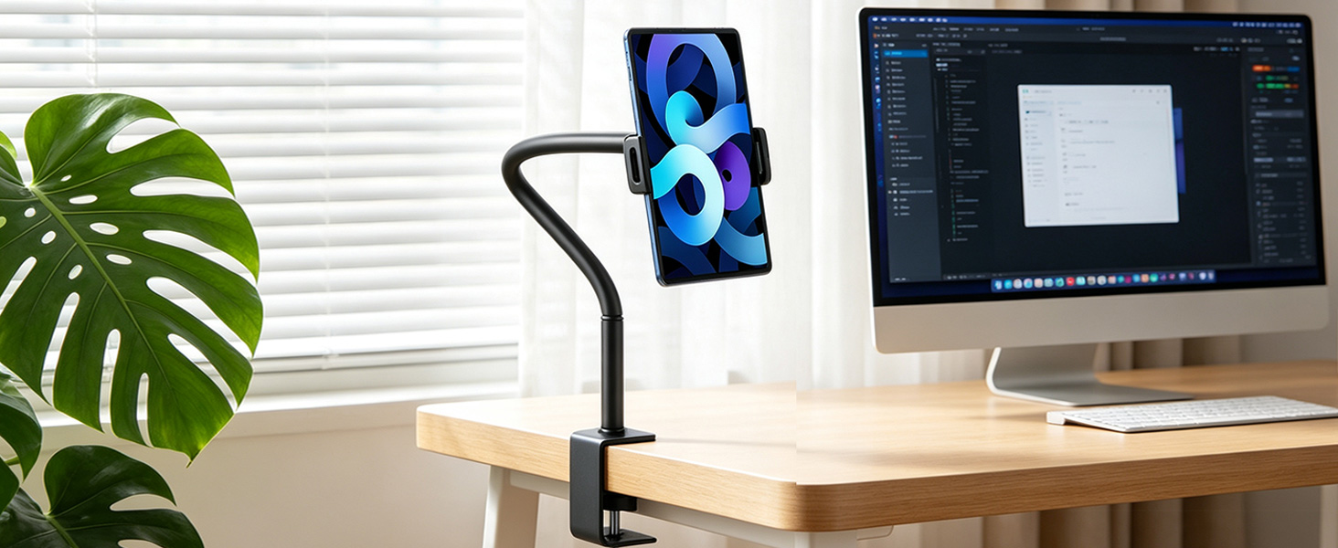 Gooseneck iPad Holder Clamp Mount