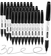 craftinova Black Ultra Fine Point Permanent Markers, Extra Fine Tip, Quick Drying and Waterproof,...