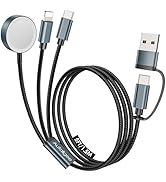 5FT iWatch Charger 3 in 2 for Apple Watch Charger Travel Essentials Multi Charging Cable Fast Cha...
