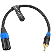 JOMLEY 3.5mm to XLR Balanced Cable, XLR Male to 1/8 inch Mini Jack Cable Adapter, XLR Male to 3.5...