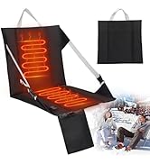 Heated Stadium Seat for Bleachers, Portable 3 Gear Heating/Vibration Function Heated Cushion with...