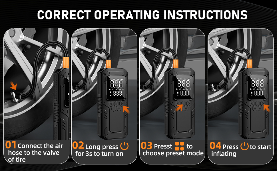 portable air pump for bicycles