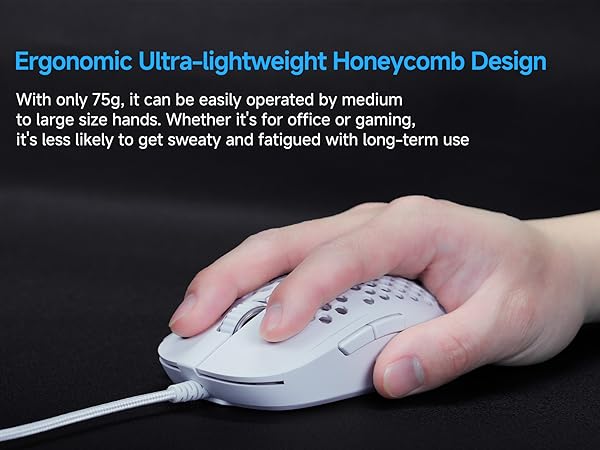 Ergonomic ultra-lightweight honeycomb design
