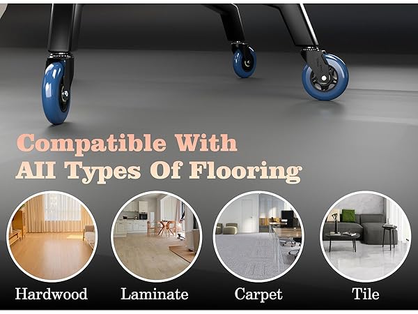 office chair wheels blue