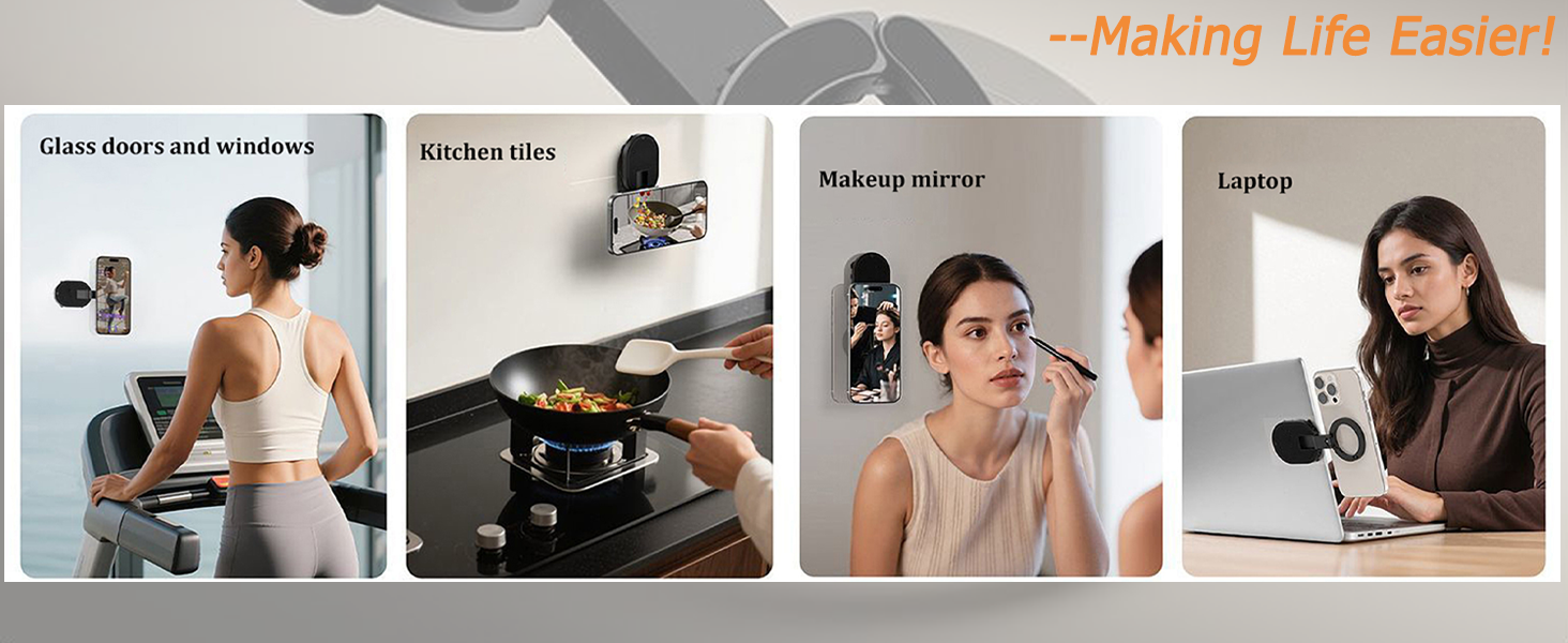 3-in-1 Magnetic Suction Cup Phone Mount with Suction