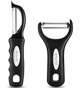 Spring Chef Swivel Vegetable Peeler &amp; Y Potato Peeler for Kitchen with Soft Grip Handles and Ultr...