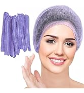 Smilco 100pcs/Pack Purple Disposable Bouffant Caps,21inches Hair Net,Elastic Dust Cap for Hair Ne...