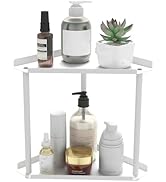 Jesginboo 2 Tier Bathroom Counter Organizer, Vanity Organizer Corner Shelf, Skincare, Makeup Coun...