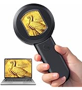 Hayve Digital Magnifying Glass with 2" IPS Screen 100X Magnifying Glass with Light, Coin Magnifie...