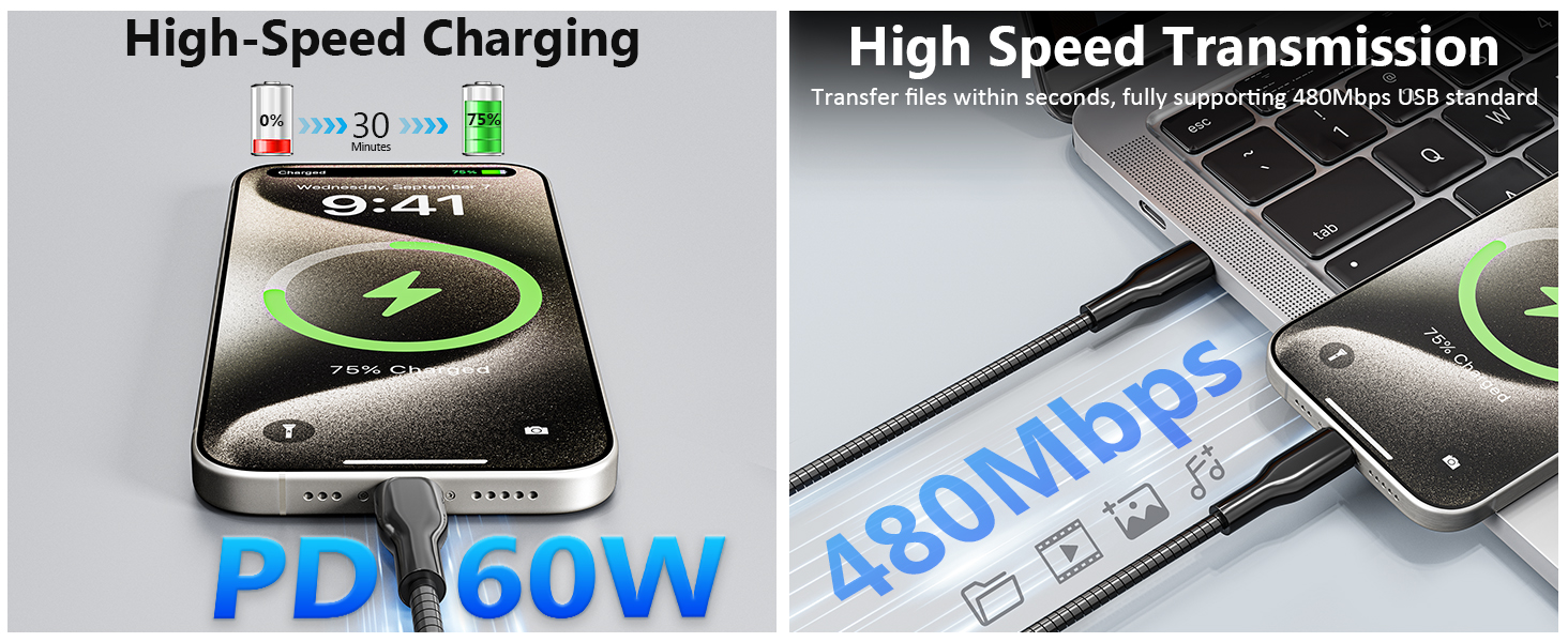 metal charging cable