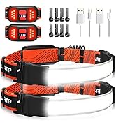 Hopedone Rechargeable Headlamp, 230°Wide-Angle 1000 Lumens Headlamp Flashlight with Red Taillight...