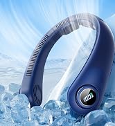 Portable Neck Fan With LED Display, Hands-free 5 Speeds Cooling, Neck Support, Lightweight, Blade...