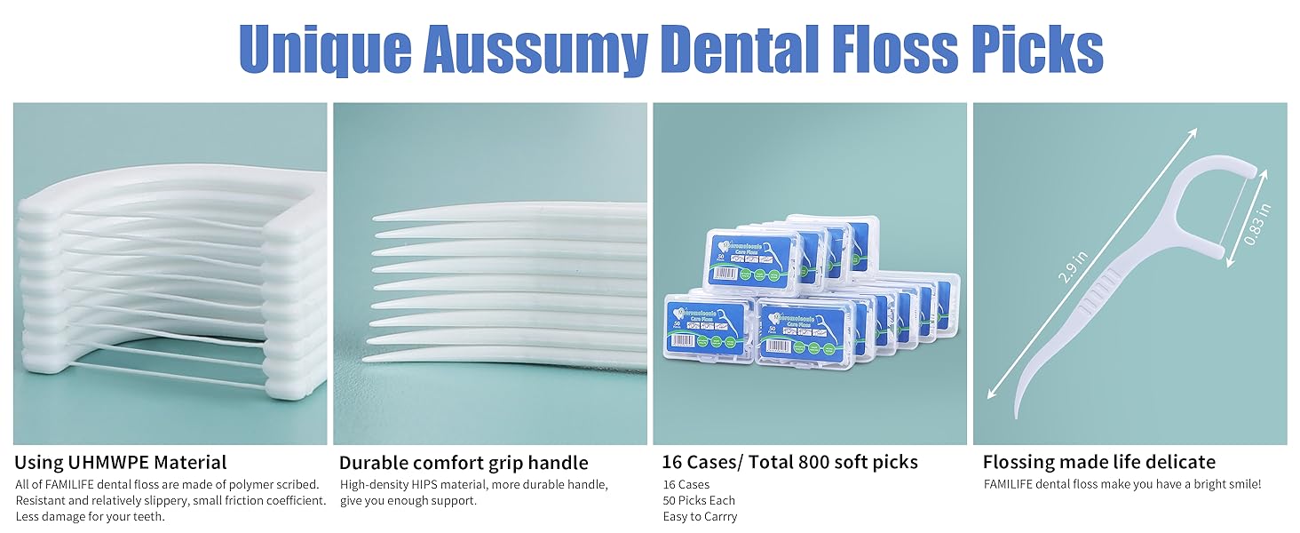 Aussumy 800 Picks Dental Flos