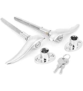 Akozon Car Outside Locking Door Handles Stainless Steel Fit for Ford 3 Window Coupe 1932 1933 1934